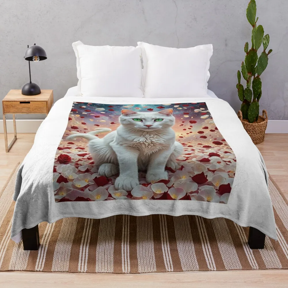 

Great cat Throw Blanket Shaggy Thin Beach Tourist Blankets