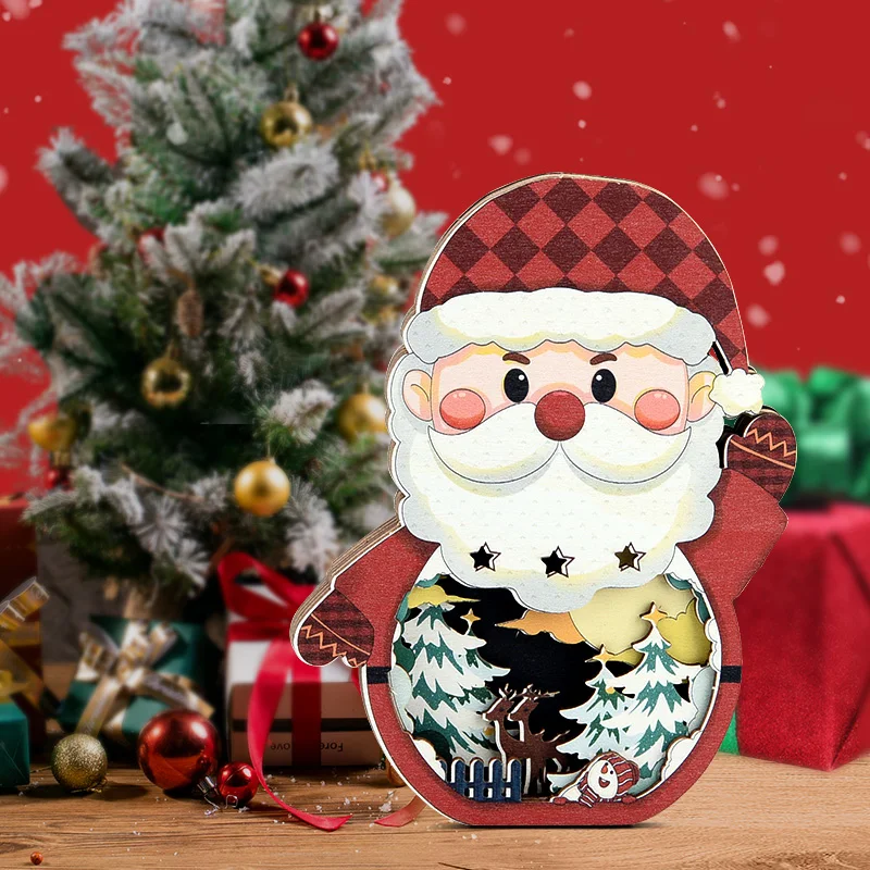 수공예품 참신 크리스마스 장식 - 산타 클로스 & 눈사람 인형 새해 크리스마스 파티 장식을위한 홈 데스크탑 장식품