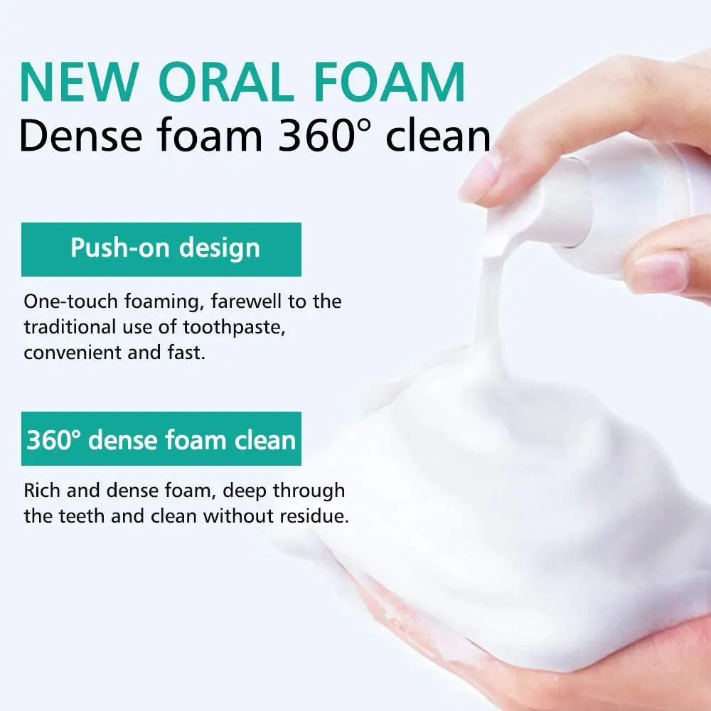 Creme dental poderoso Teeth Whitening Foam, Seguro e Eficaz na Saúde Oral, Sem Sensibilidade, 60ml