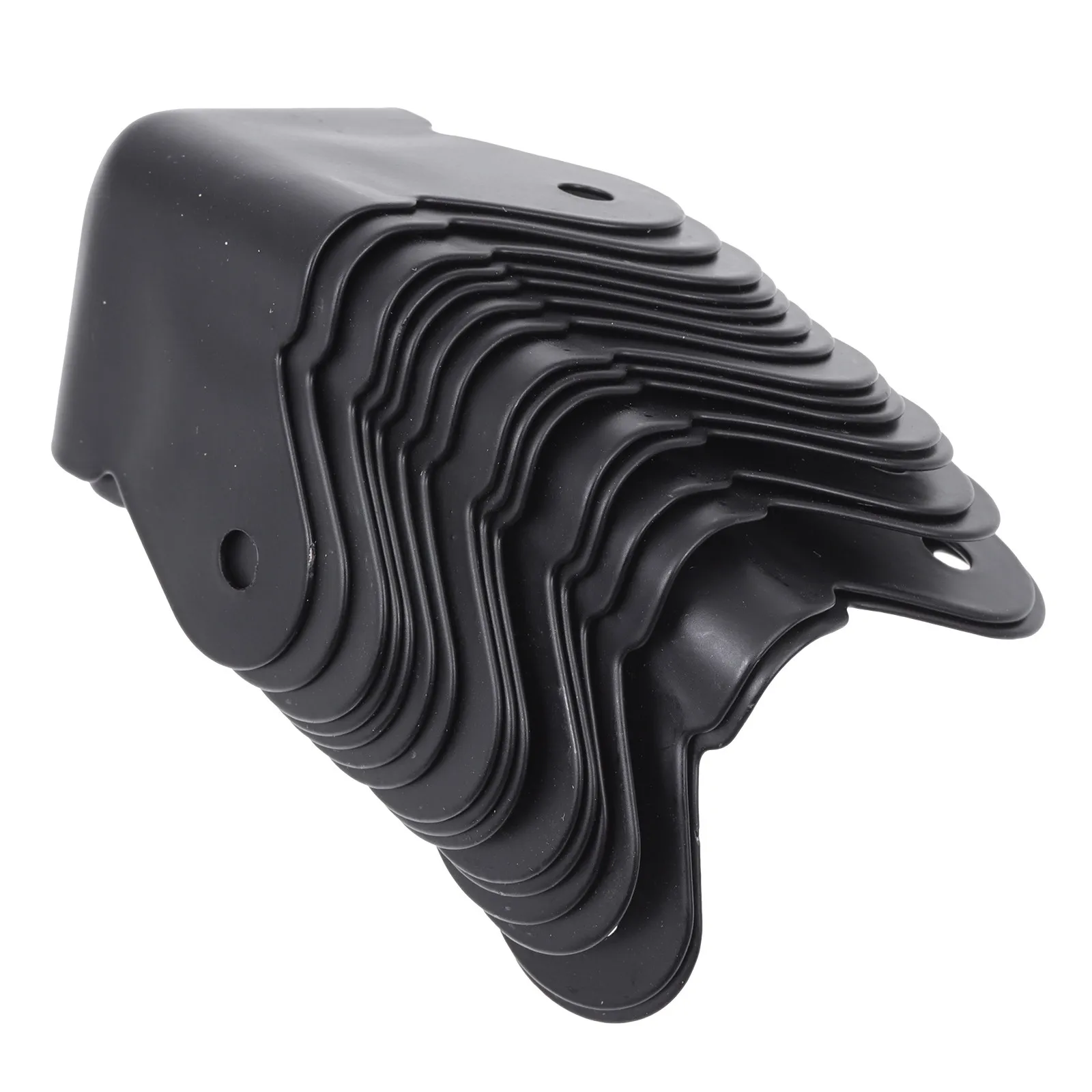 16Pcs Premium Black Iron Anti-Collision Corner Protectors for Speakers Cabinets Furniture Door Panels Easy Install Dismantle