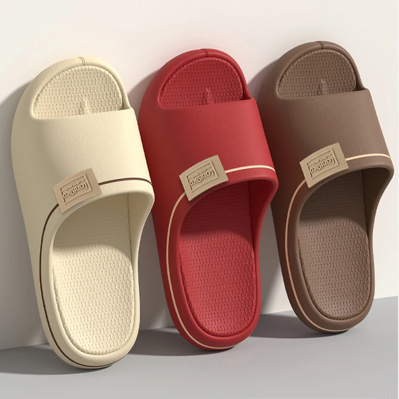 

Women's Home Slippers Outdoor Couple's Sandals Non-Slip Beach Slides Soft Sole Indoor Bathroom Slippers For Men Women Flat Shoes