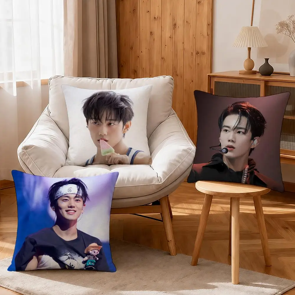 K-pop P1Harmony Intak Cushion Cover Linen Anti-Mite Antibacterial Cushion Cover Invisible Zipper Sofa Decor