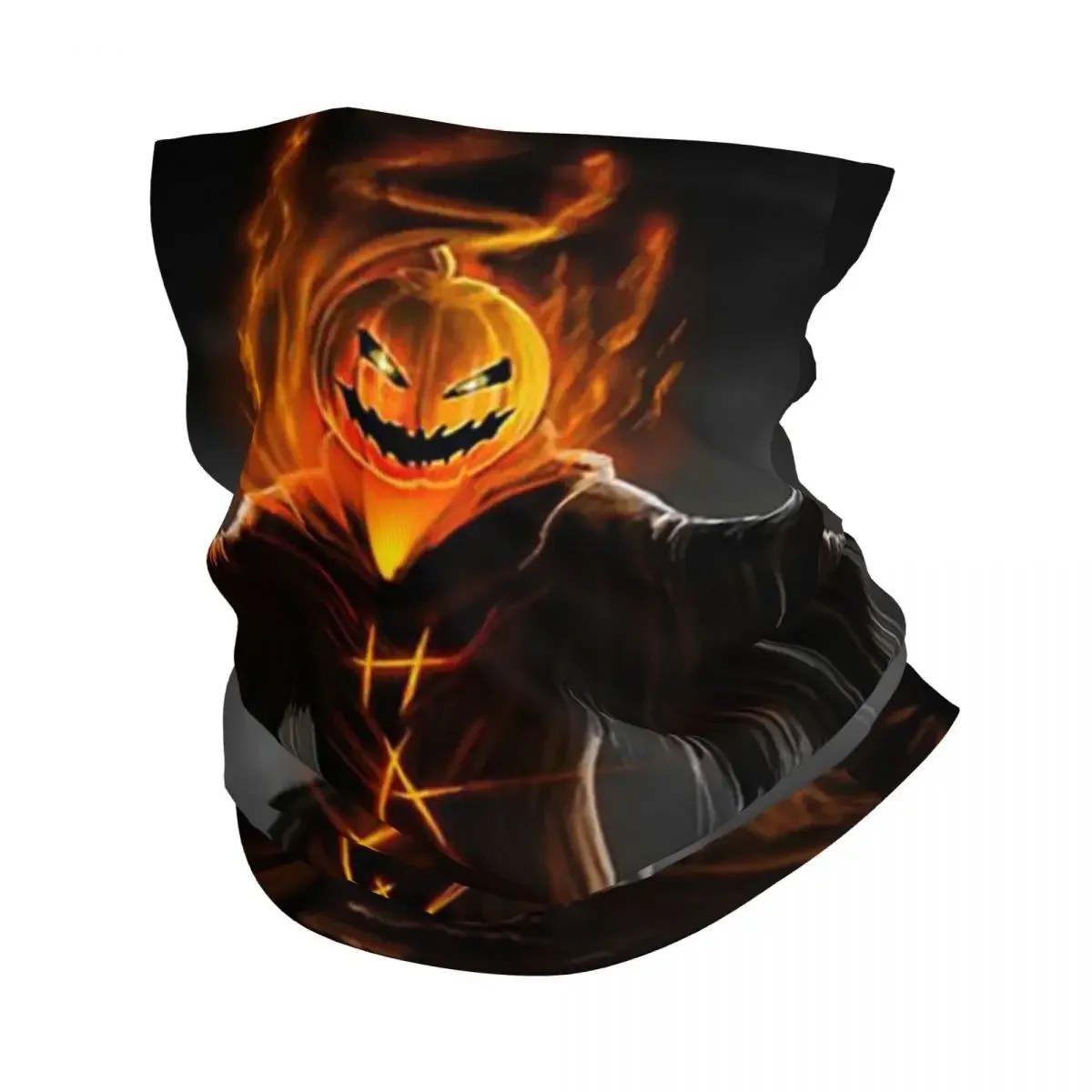 Ghost Pumpkin Halloween Bandana Neck Gaiter Printed Face Scarf Multi-use FaceMask Running For Men Women Adult All Season