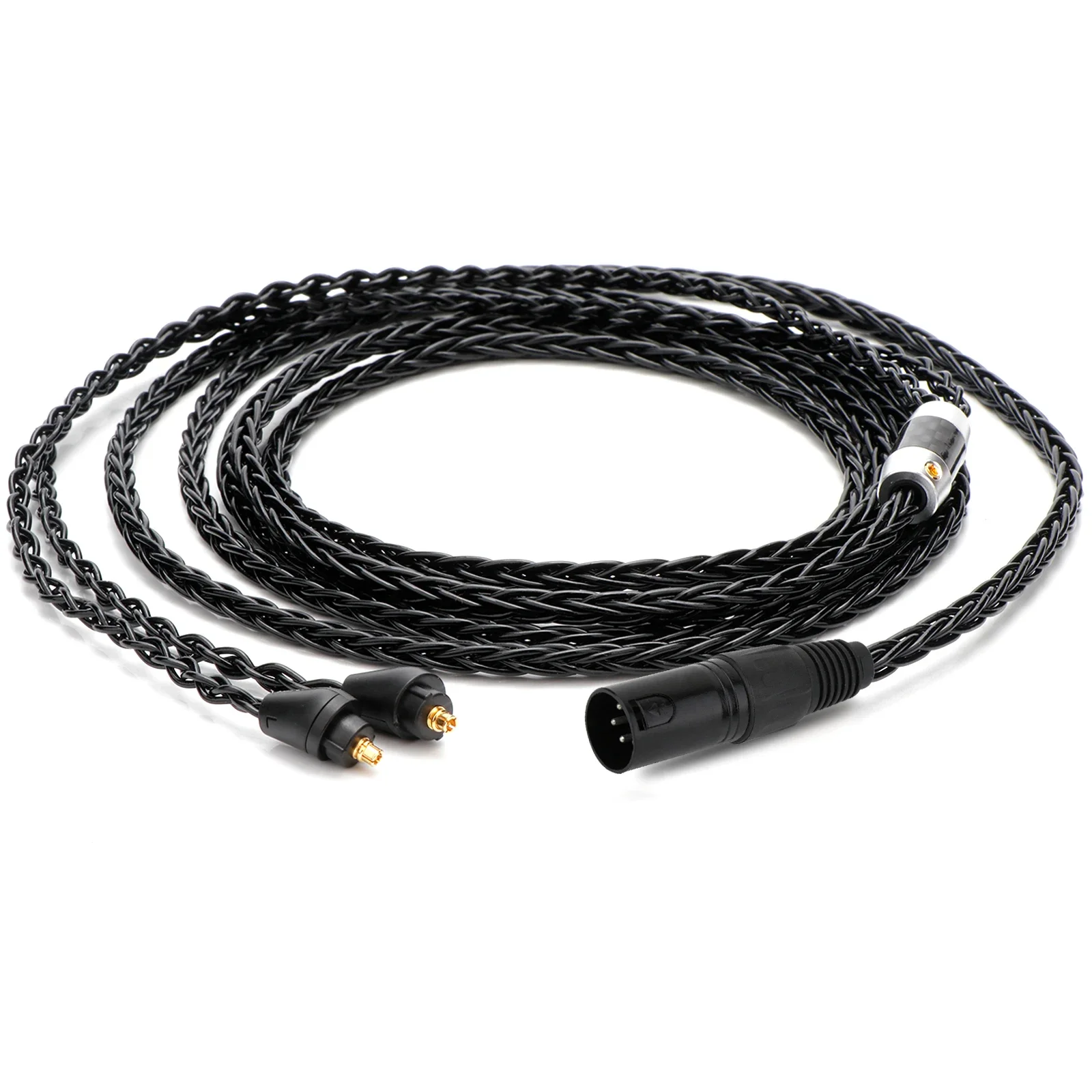 

HiFi Earphone Cable 2.5mm 3.5mm 4.4mm XLR Black Headset Cable 8Core occ Silver Plated For Sony XBA-H2 XBA-H3 XBA-Z5 xba-A3 A2