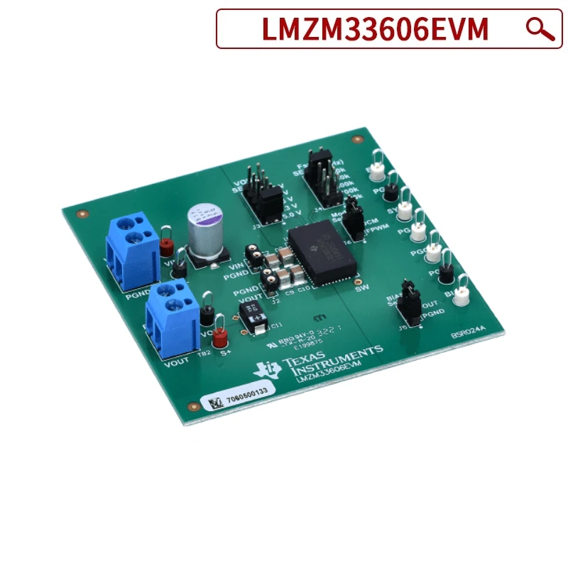 

Оценочная плата модуля питания LMZM33606EVM — вход 3,5–36 В, выход 1–20 В, ток 6 А