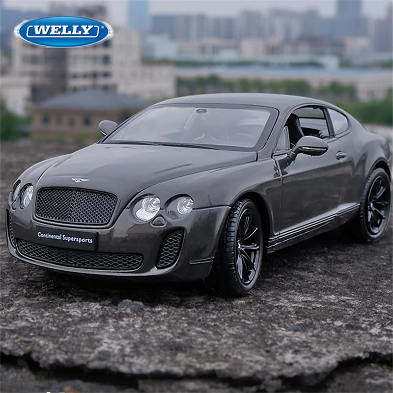 WELLY 1:24 Bentley Continental Supersports GT Alloy Luxy Car Model Diecast Simulation Metal Toy Vehicles Car Model Children Gift