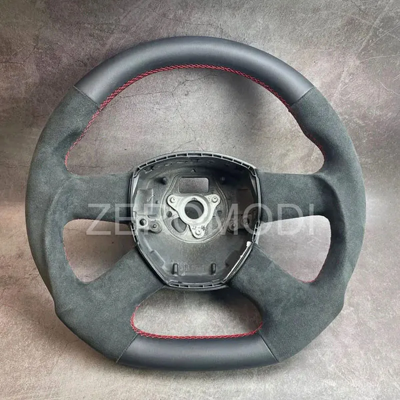 For Audi A4 A5 Coupe A6 C6 A8  New Custom Made Flat Bottom Steering Wheel