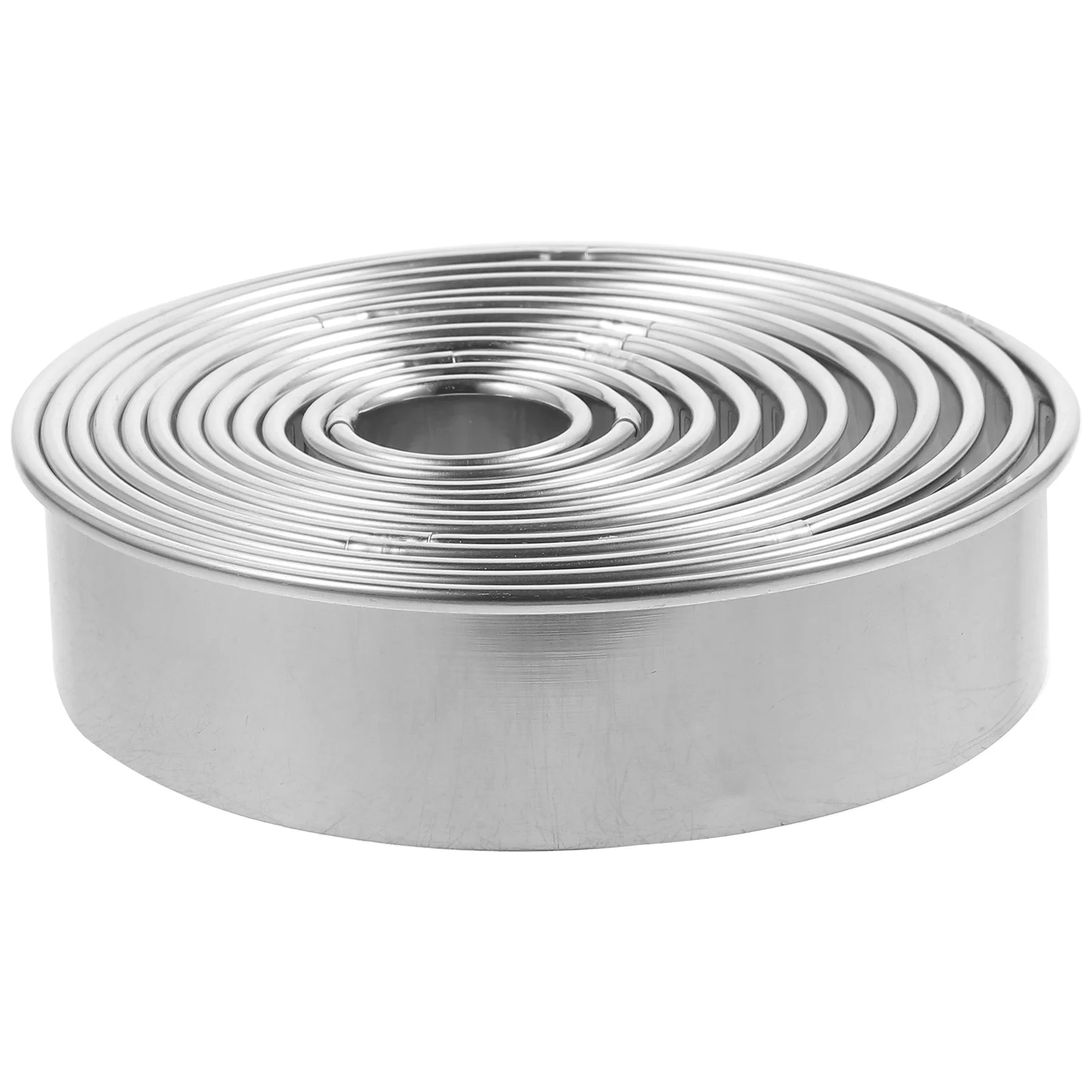 

12 Pcs Round Cutting Molds Stainless Steel Tart Rings for Baking Cake Muffin Supplies Cookie Mold Creative Cooking Tool