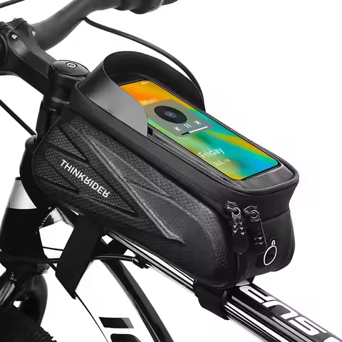 Bicycle Front Frame Bag Touch Screen Bicycle Bag EVA Waterproof Phone Holder Case MTB Road Bike Top Tube Bag Cycling Accessories