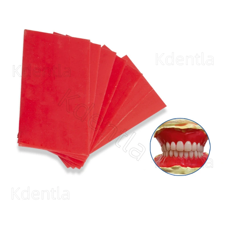 5 x 17sheets/pack Dental Red Wax Sheets Dentistry Laboratory Base Plate Denture Modeling Wax Dentist Auxiliary Consumable