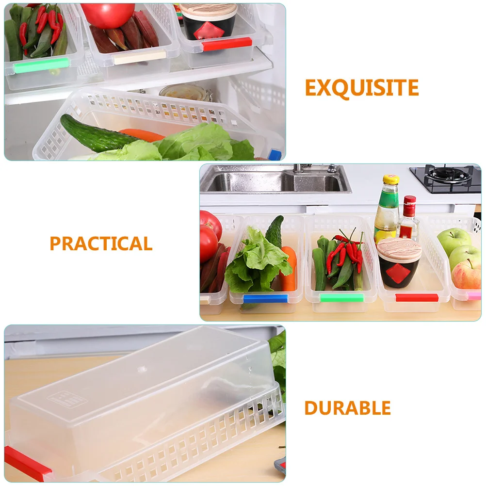 

6 Pcs Convenient Storage Baskets Fruit for Kitchen Sundries Drawer Type Plastic Organizer