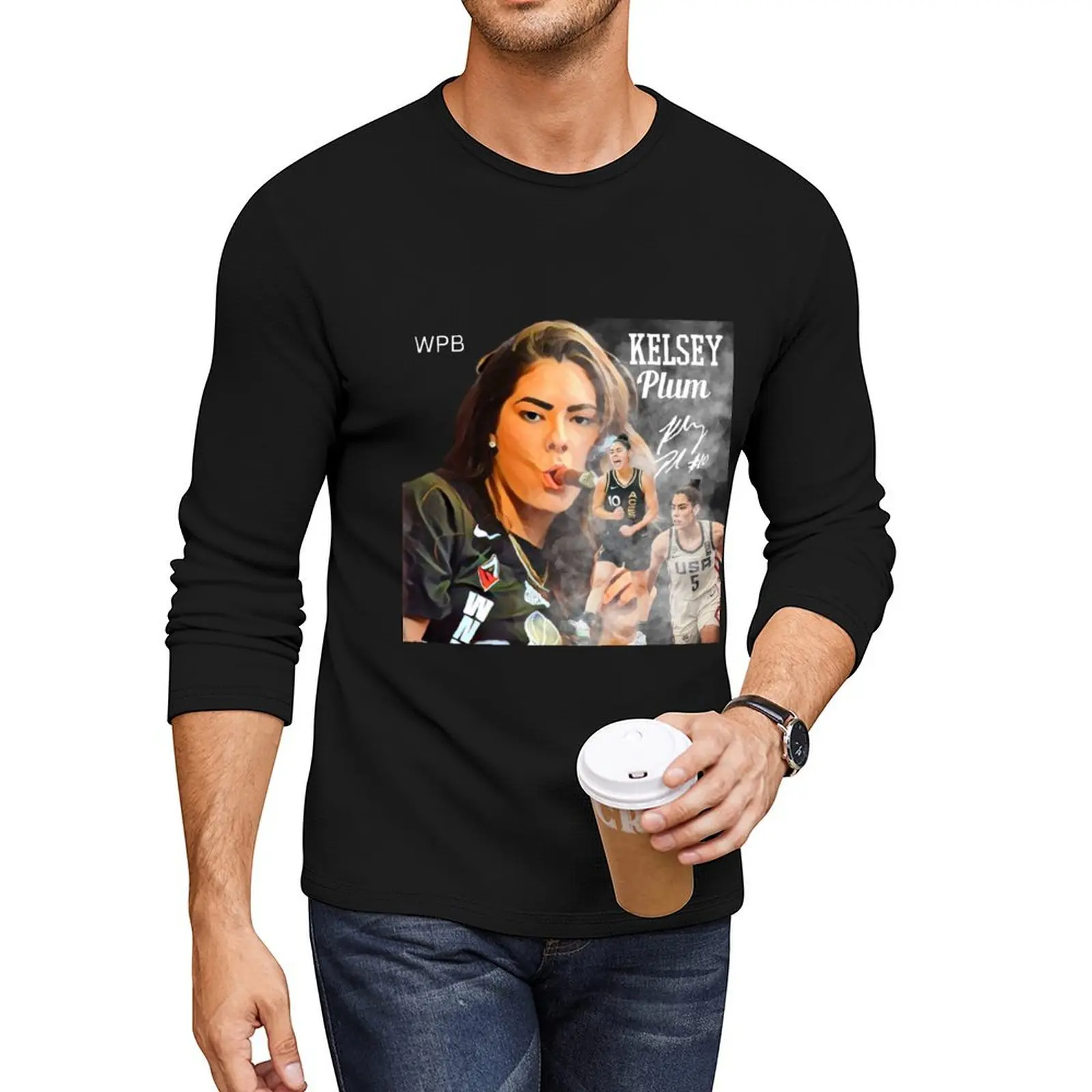 

Smoking Kelsey Plum Long T-Shirt vintage clothes T-shirt for a boy fruit of the loom mens t shirts