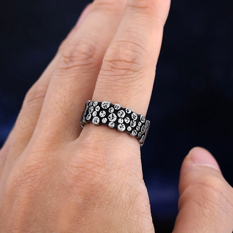Fashion Dropshipping Viking Gothic Stainless Steel Geometry Ring Men Wedding Rings Womens Band  Jewelry Gift Anel