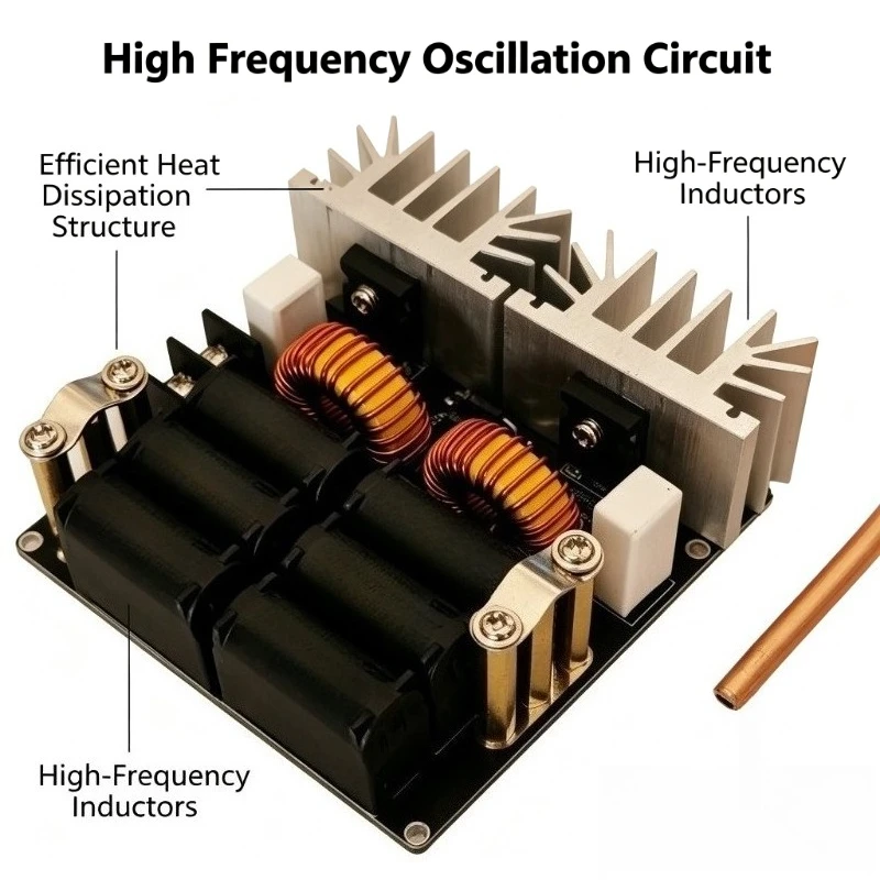 ZVS High Frequency Induction Heating 1000W High Frequency Machine, High Quenching Intermediate Furnace