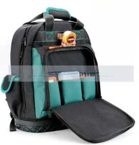 

Canvas Kwaliteit Gereedschapsbodem Hoog Voor Multi-Pocket Duty Zware Elektricien Nieuwe Plastic Tas Houtbewerker Rugzak