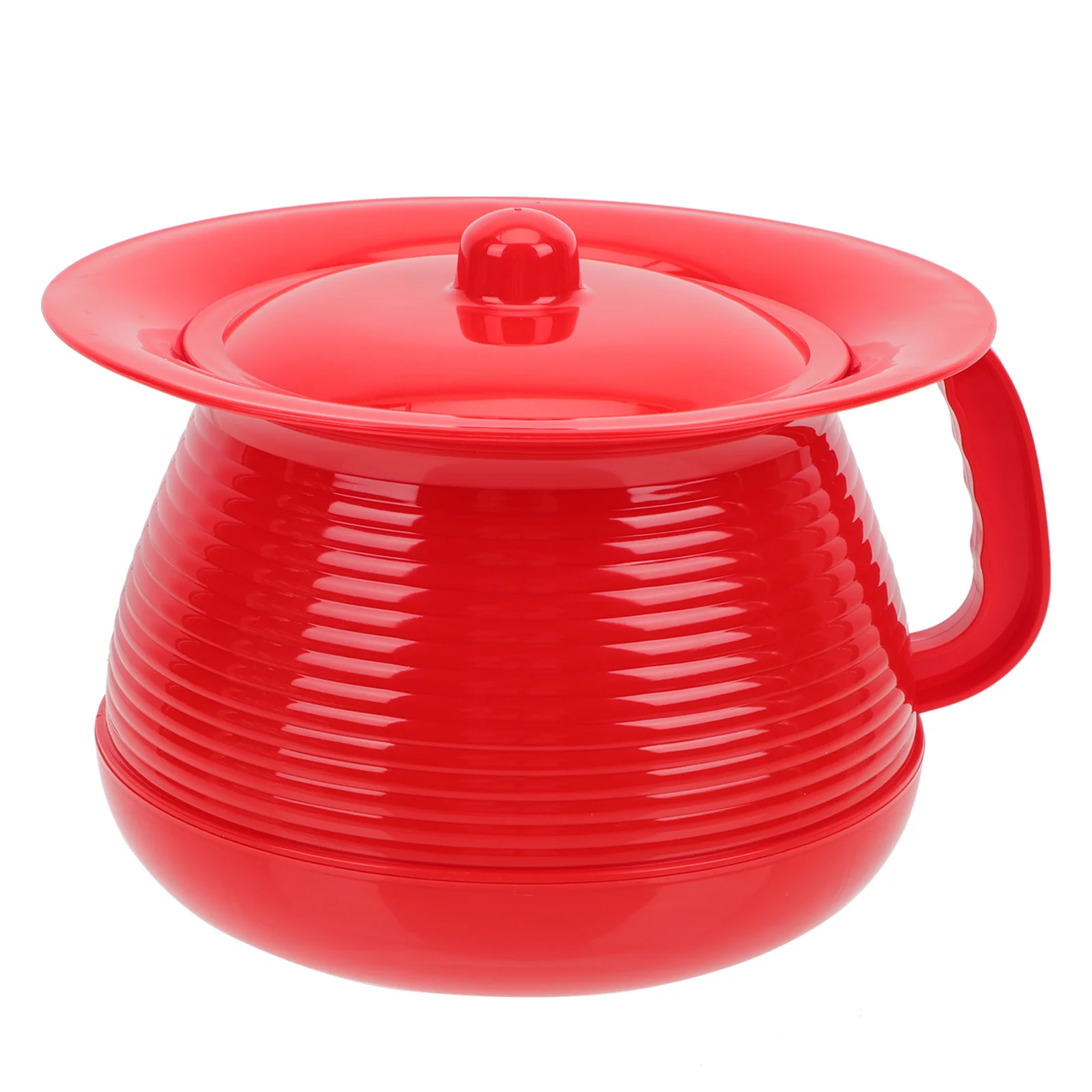 وعاء مبولة سميك من البلاستيك للبالغين، وعاء محمول مغطى ببتون، متين وخفيف الوزن، وعاء بول ليلي، مقلاة سرير منزلية سهلة #5