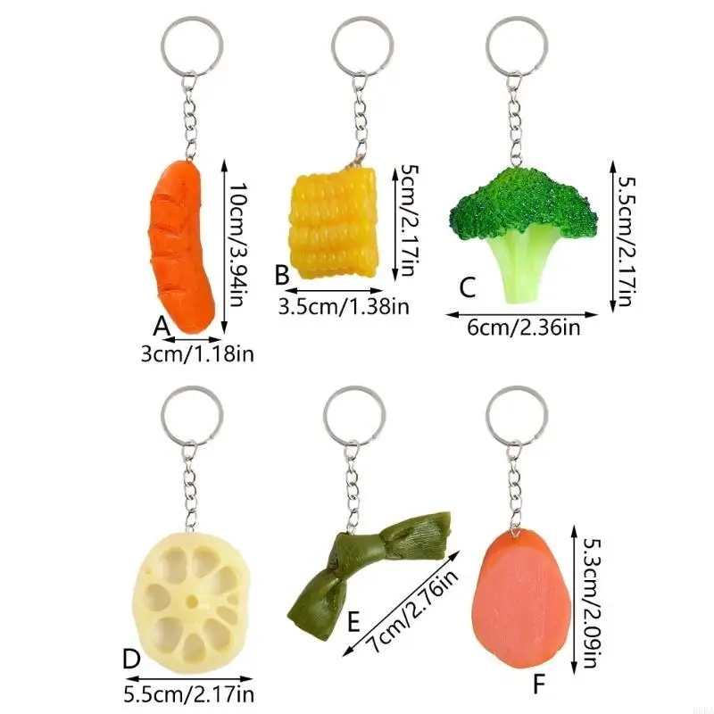 4 шт -штук кукурузной ключей и моделирование пищи Keyrings Car Key Chain Декоративная ключа