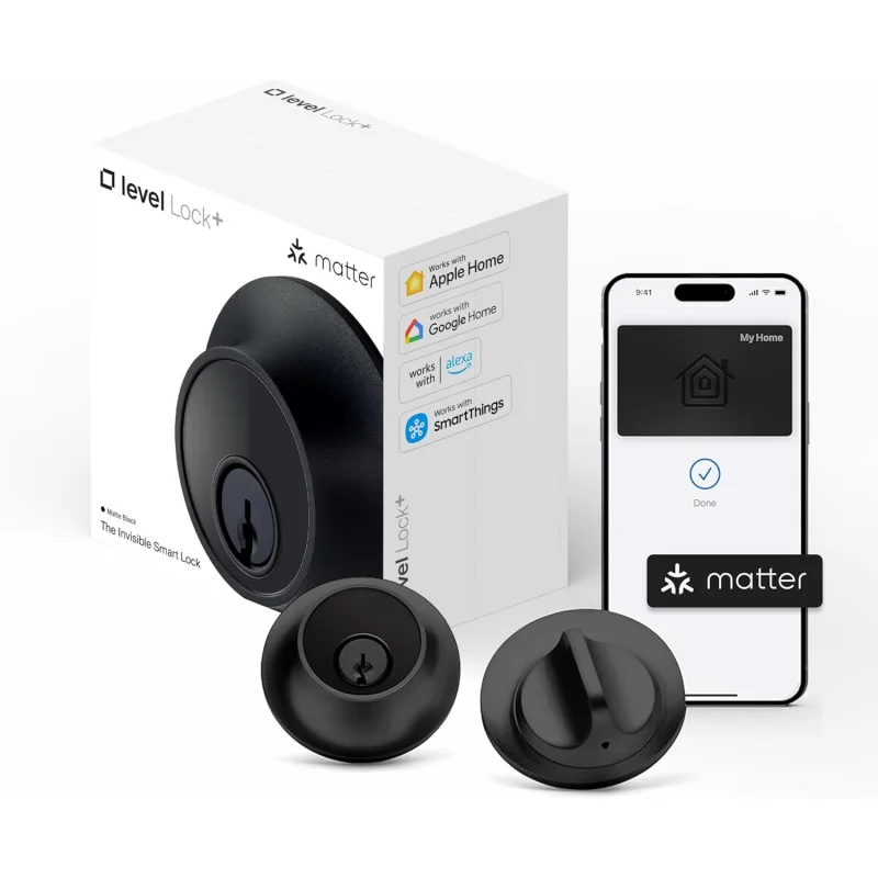 Lcvcl Lock+ (Matter) قفل ذكي - أصغر حجمًا في العالم، وأكثر تقدمًا على موضوع Deadbolt Plus Apple Home Key - بدون مفتاح وR #1