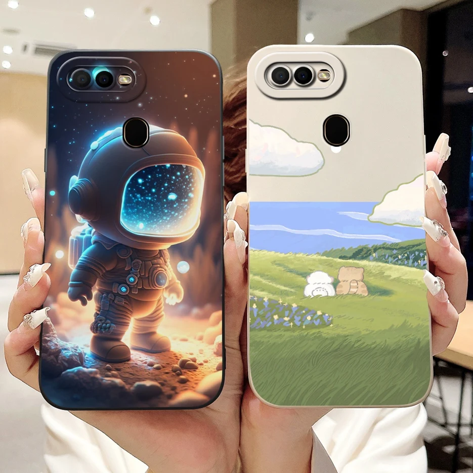 For Oppo A5s AX5s Case Oppo A12 New Fashion Candy Cover Soft Silicone Phone Case For Oppo A7 AX7 A12 OppoA5s OppoA12 Bags Bumper