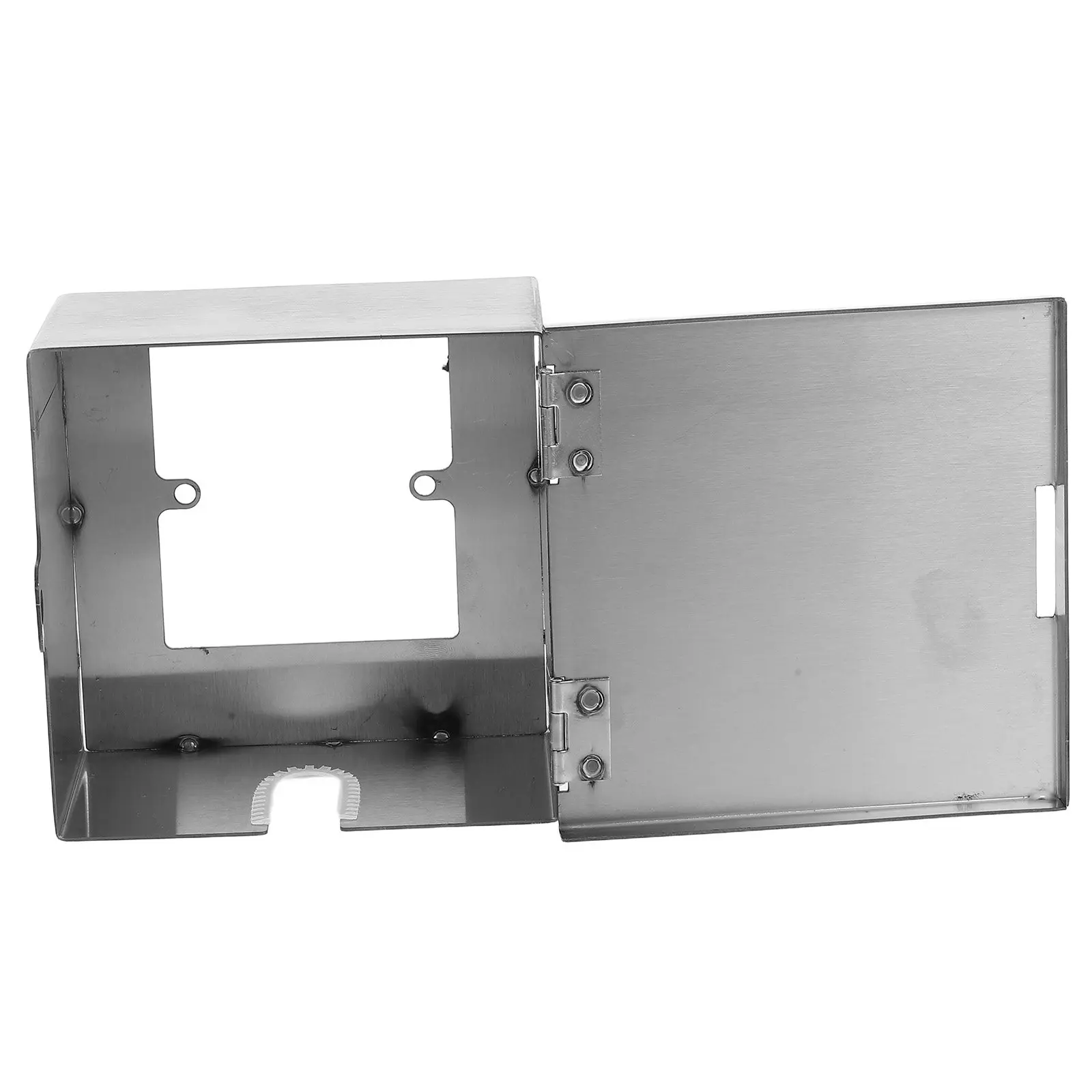 Weatherproof Stainless Steel Electrical Outlet Security Box Outdoor Anti-Theft Socket Cover Tamper-Proof Flush Mount Surface