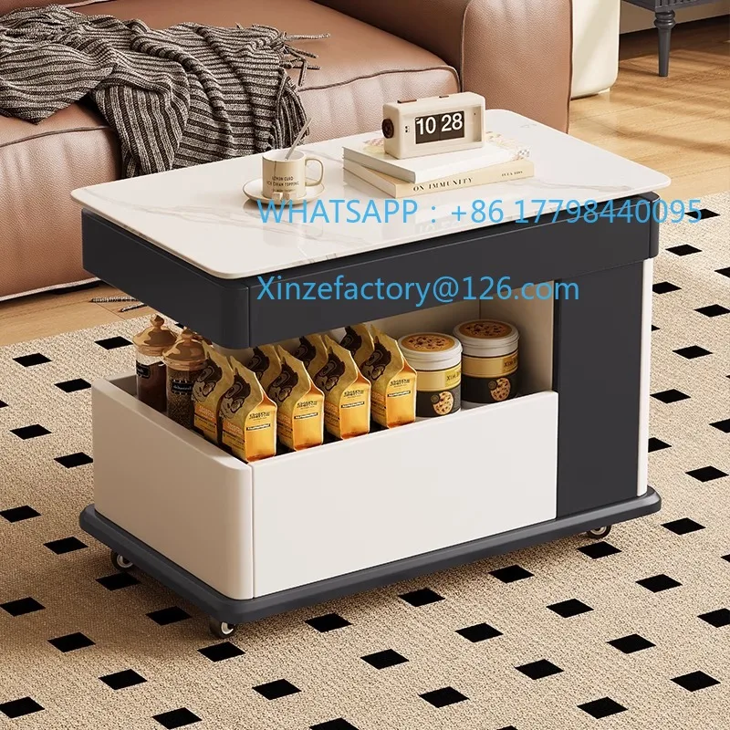 طاولة جانبية متحركة متعددة الوظائف قابلة للتخصيص، عربة رفع طاولة القهوة، غرفة المعيشة، شقة منزلية صغيرة، طاولة شاي Creati #2