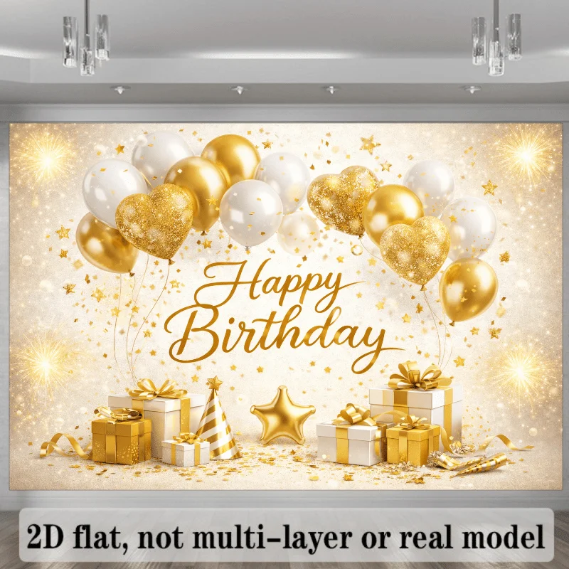 2D flat sparkling birthday the - Star Flat Back ulasan dan harga