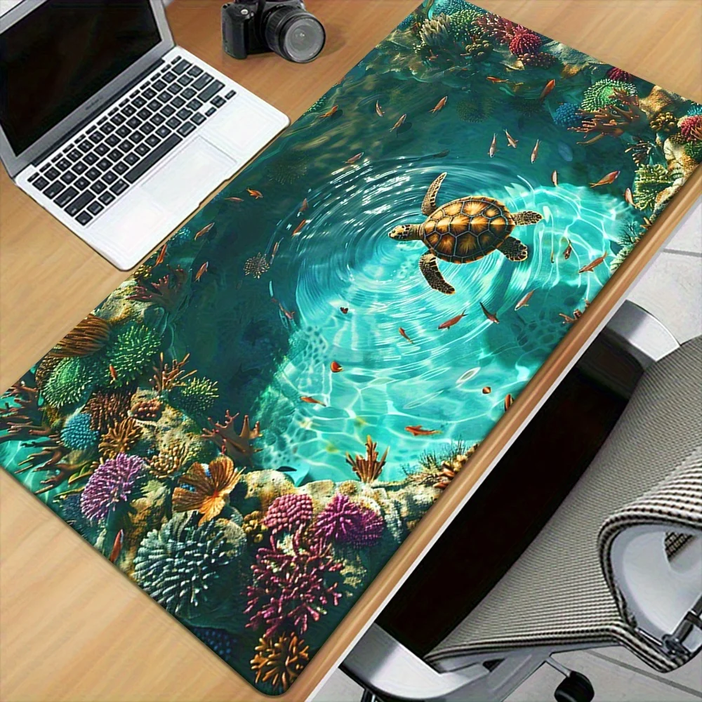 

Large Gaming Mouse Pad Work Desk Mat Comfort Cloth Surface Stable Rubber Base for PC Laptop Keyboard Office Work Professional De