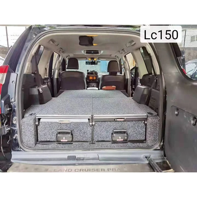 LC150 4X4 Aluminium Storage Drawer System Stainless Steel Interior Kits for Land Cruiser 4WDFor Ram ranger hilux np300 tacoma