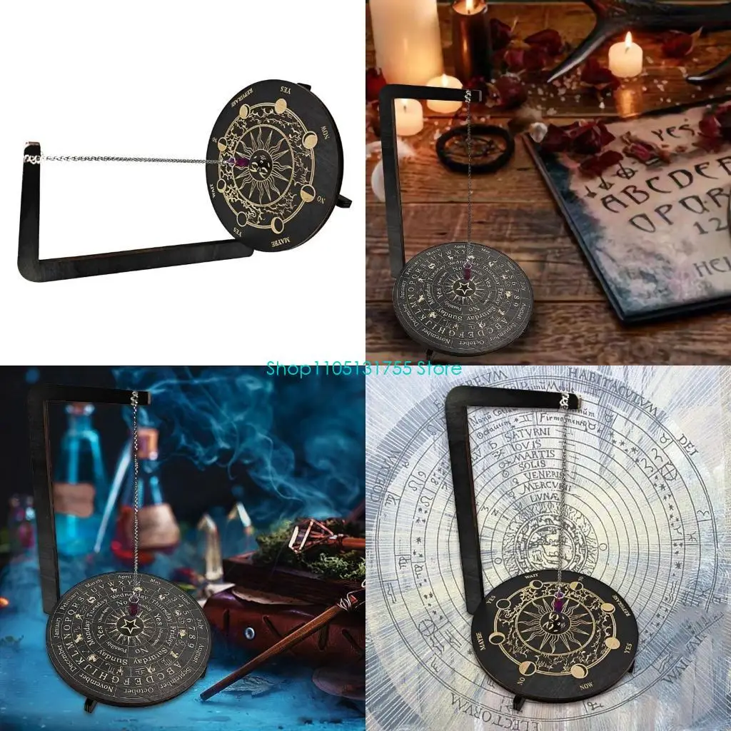 

K0EF Divinations Pendulum Board Pendulum Holder Crystal Pendulum Display Stand