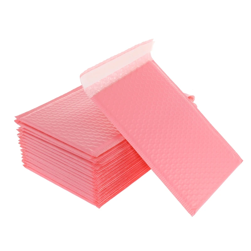 Self Seal Bubble Padded Envelopes 50pcs Plastic Courier Pink Bag Express Packaging Bags Thicken Clothing Waterproof Mailing Bags