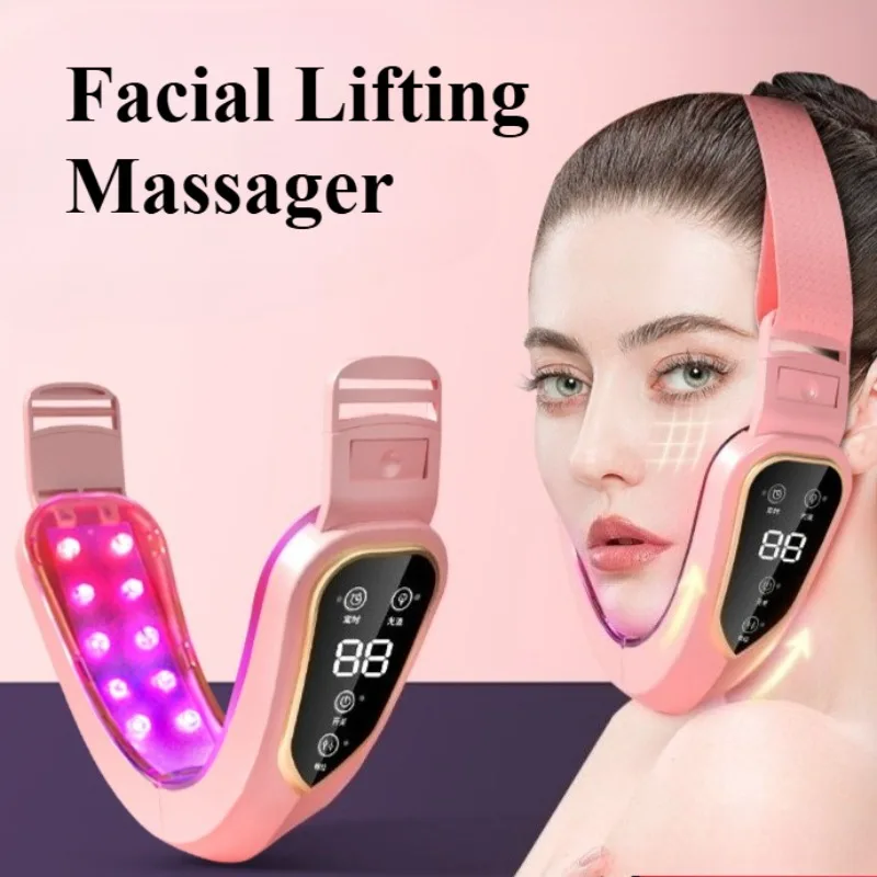 

Электрический массажер для лифтинга лица с 12 режимами, вибрационный прибор для V-образного контура лица, для домашнего использования, косметический инструмент