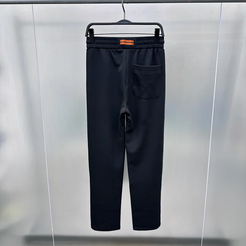 Casual solid color comfortable elastic pants, milk silk soft casual pants for men