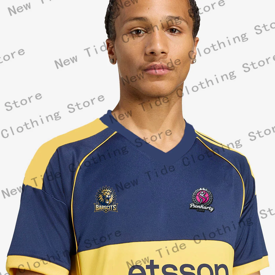 تي شيرت جيرسي صيفي مريح للرجال لكرة القدم، تصميم فريد لعشاق الرياضة والأنشطة الترفيهية، ملابس المد الجديدة