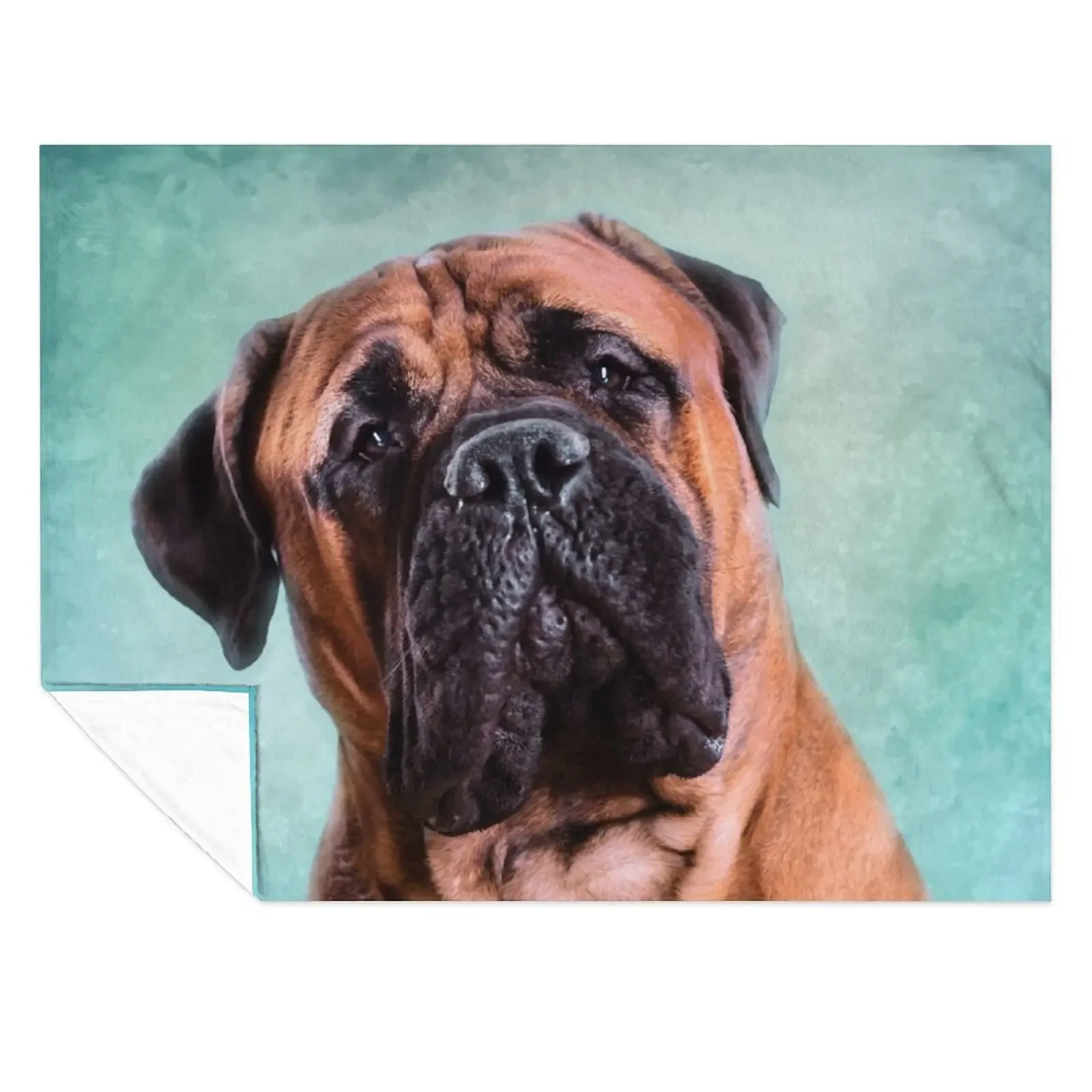 

Bullmastiff dog Throw Blanket Shaggy valentine gift ideas blankets and throws bed plaid Blankets