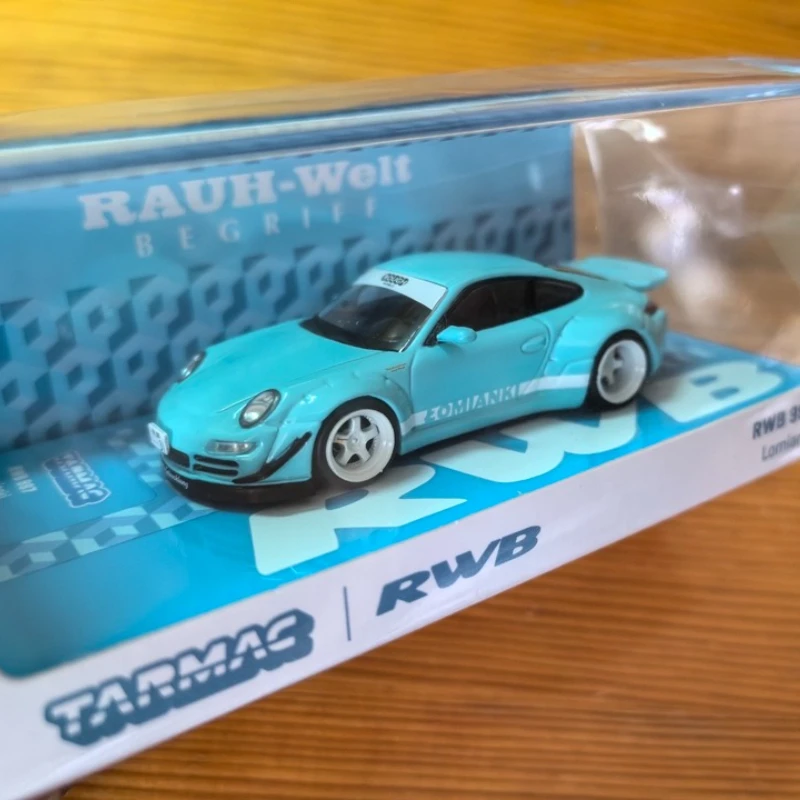 โมเดลรถยนต์ Tarmac Works 1:64 RWB 997 Lomianki สีน้ำเงิน ทำจากโลหะผสม