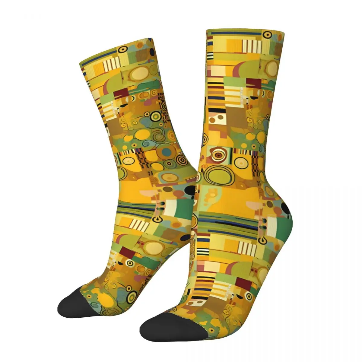 

Funny Crazy Sock for Men Golden Mosaic Hip Hop Harajuku Gustav Klimt Patting Art Happy Quality Pattern Printed Boys Crew Sock