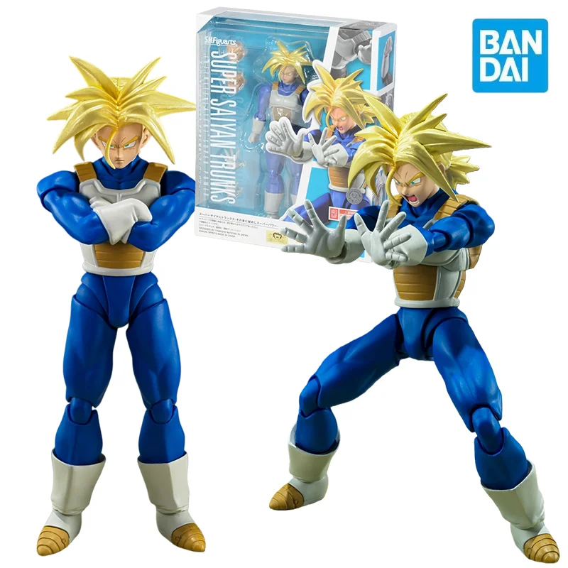 

Bandai SHF Super Saiyan TRUNKS Action Figures Dragon Ball Z Anime Model Kit Toys for Boys Original Box Collection