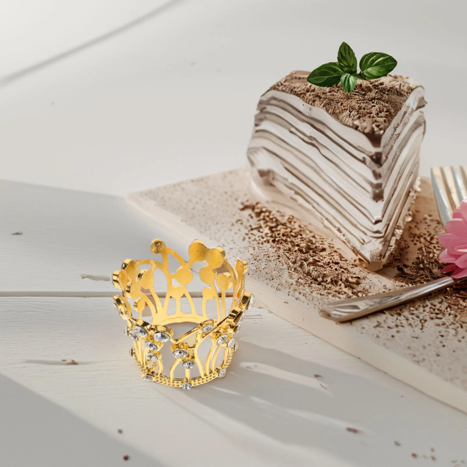 

Mini Tiara Vintage Small Crown Birthday Cake Topper Crystal Rhinestone Baby Shower Princess Party Supplies Birthday Cake Topper