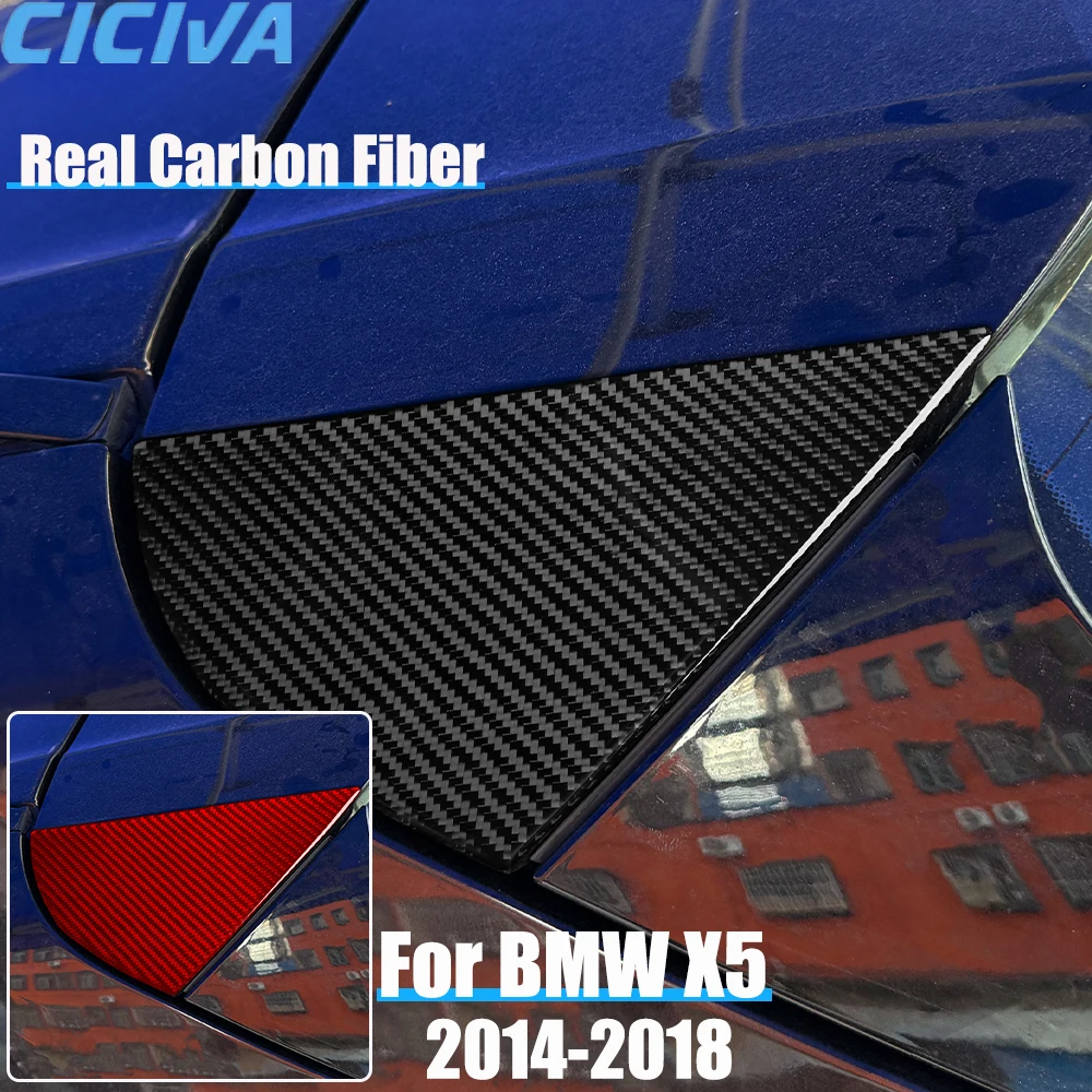 

Real Carbon Fiber Car Accessories Rear Bumper Decorative Trim Cover Soft Sticker For BMW X5 F15 2014 2015 2016 2017 2018
