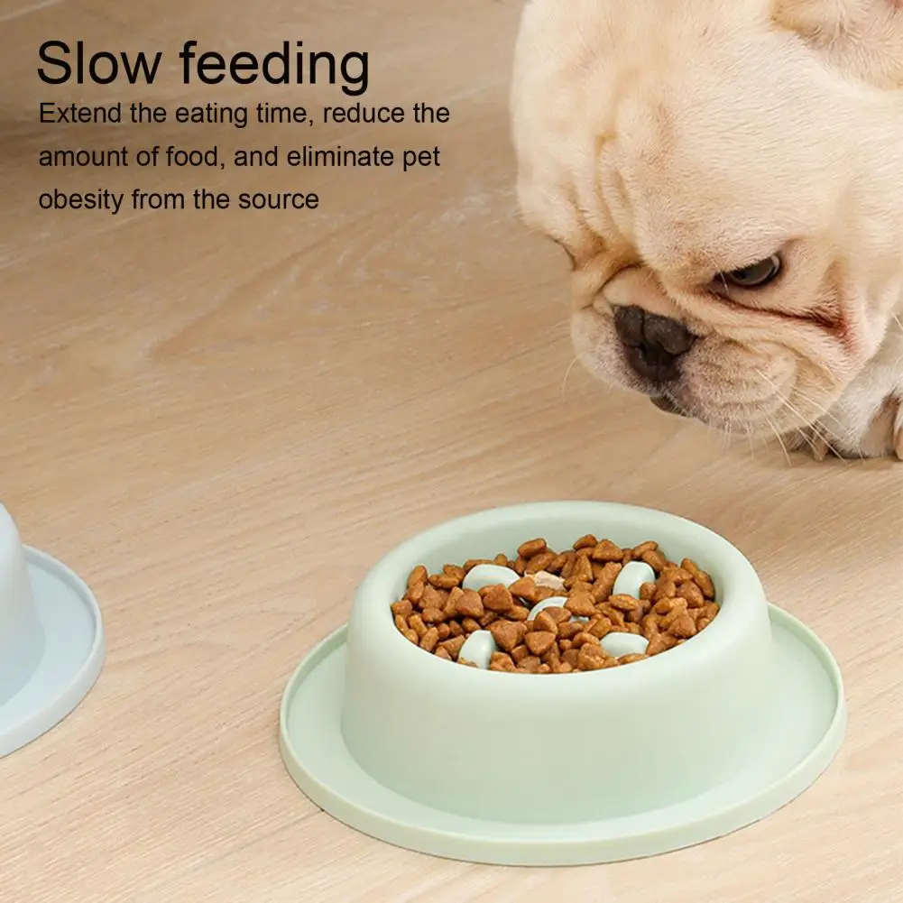 Pet Food Dish with Flower Design Pet Feeding Bowl Safe Non-slip Pet Feeding Bowls for Slow Food Consumption Ideal for Cats Dogs