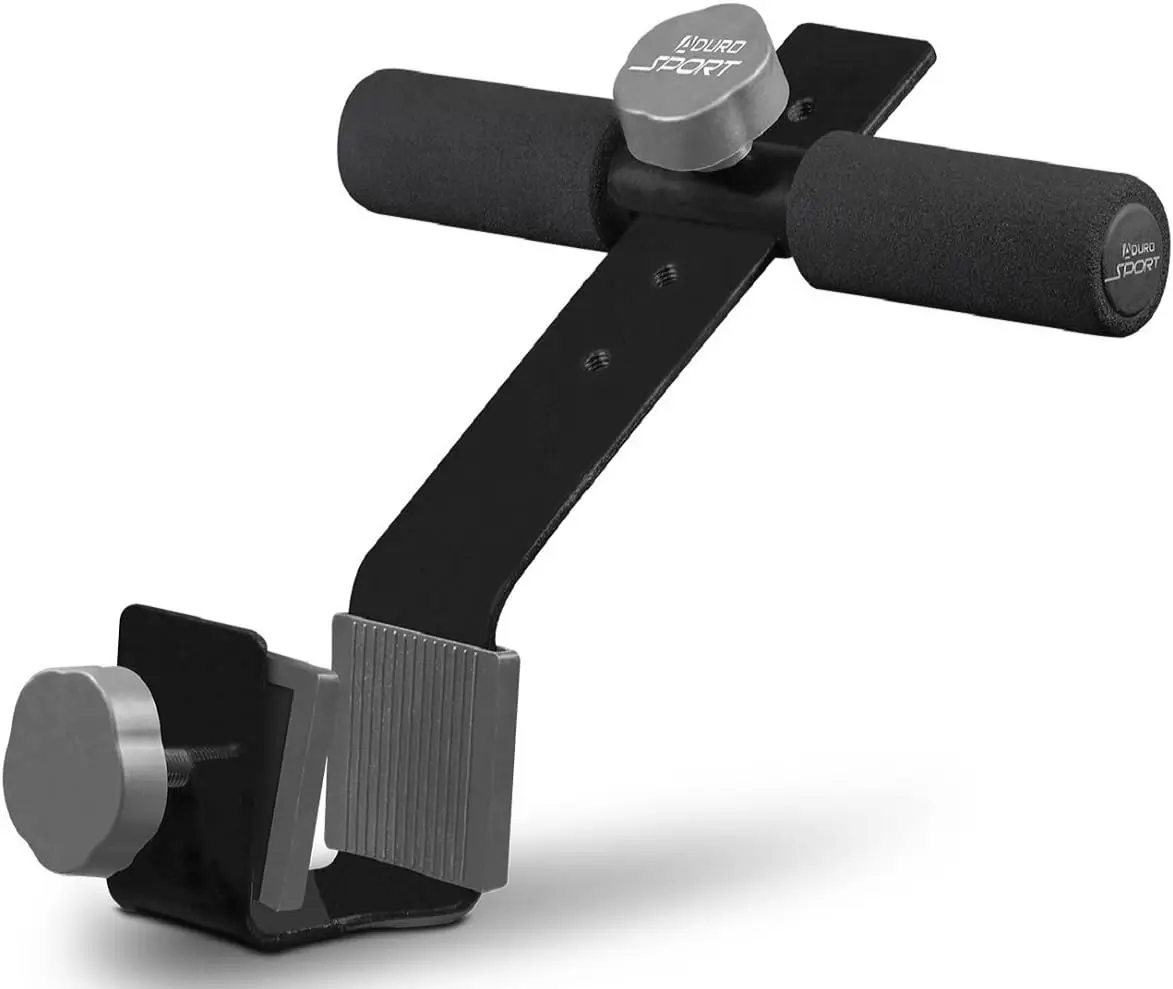 Aduro Sport Doorway Sit-Up Exercise Bar, Adjustable Reinforced Steel with Padded Ankle Bar, Perfect for Home Work or Travel - Fi