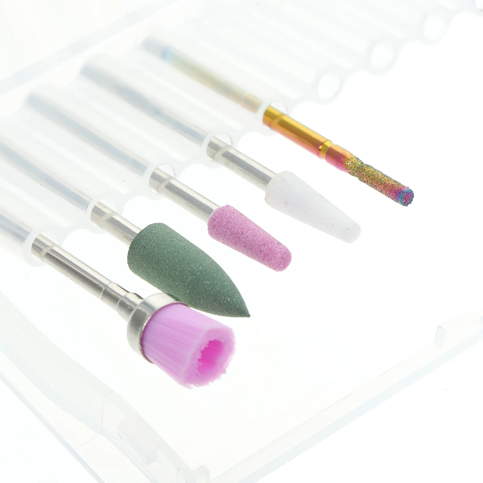 10 قطعة لقمة ثقب البشرة للأظافر مانيكير مسمار لقمة ثقب مجموعة إزالة طلاء الأظافر جل الأكريليك المحمولة خفيفة الوزن قوي #2