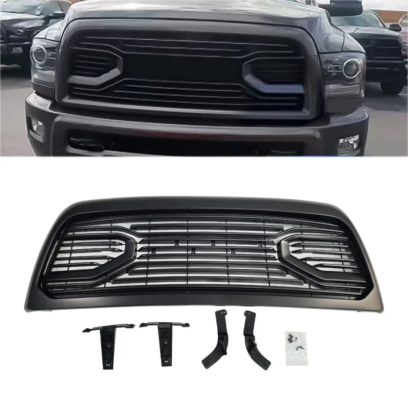 Racing Grills For 2010-2018 Dodge Ram Ram2500 Front Grille Martin Style Made Abs Material Replacement Installation Car