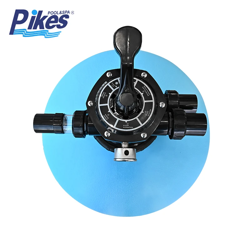 Pikes New PE Plastic Sand Filter 4/6 Ways Valve Small Pool Convenient Beautiful Blue Plastic Sand Filter