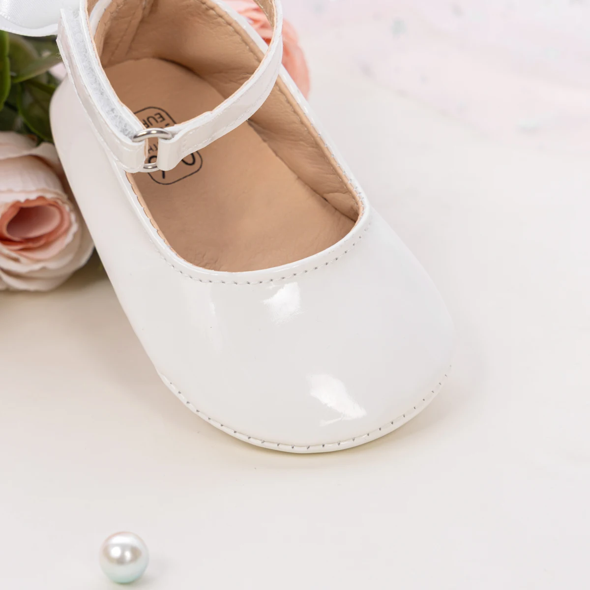 Baby Mädchen Mary Jane Ballerinas aus Lackleder mit Schleife, Prinzessinnen-Kleiderschuhe, rutschfeste weiche Sohle, für Kleinkinder, Prewalker, Party – Detail 8