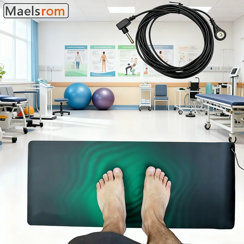 Grounding Mat Earth with 16ft Cord for Indoor Use Desk Bed Sleep Mat Stress Relief Fatigue Reduction Better Sleep Home Office