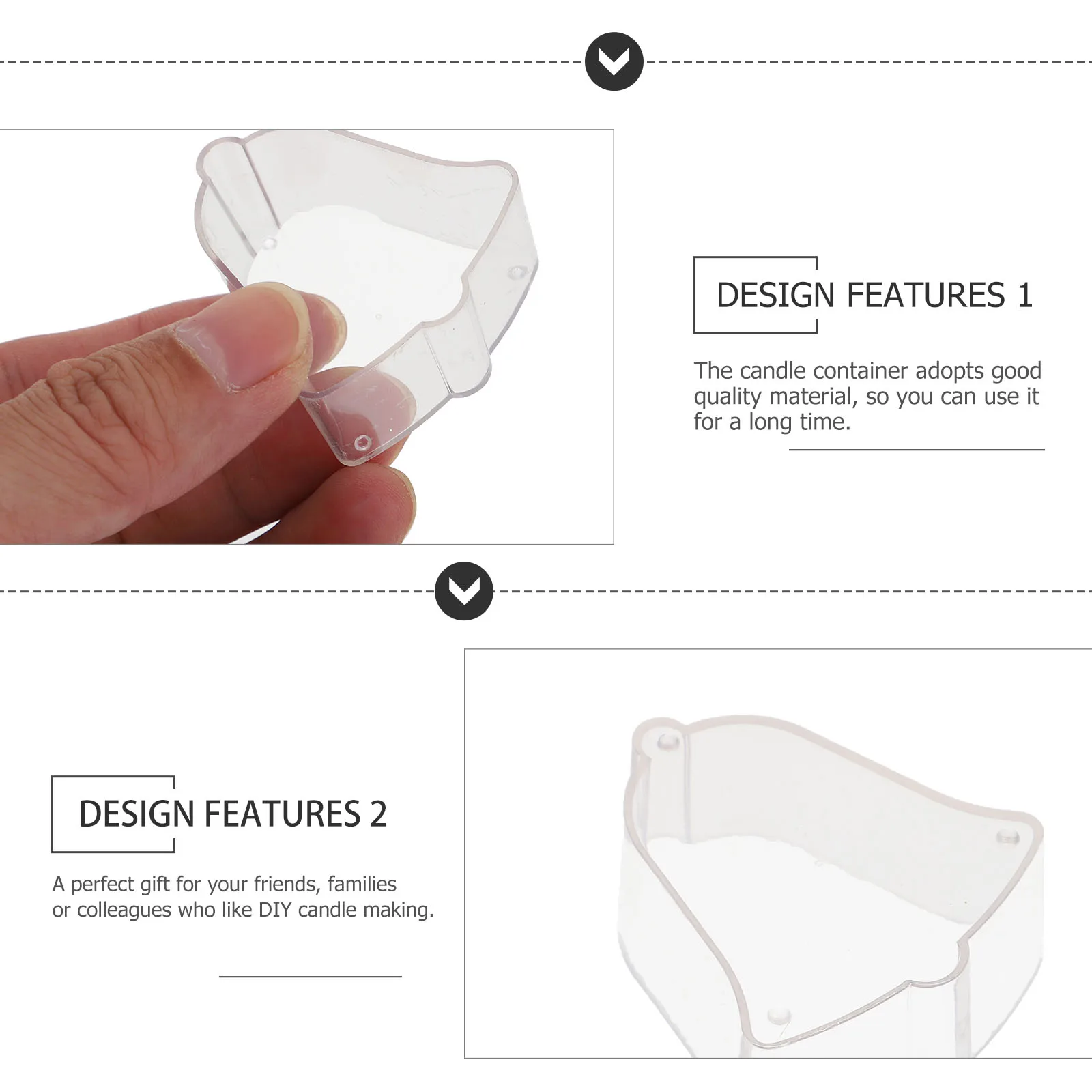 

20 Pcs Shaped Tea Light Cup Clear Plastic Shell Christmas C DIY Plastic C Holder Wax Melt Mold Storage Container