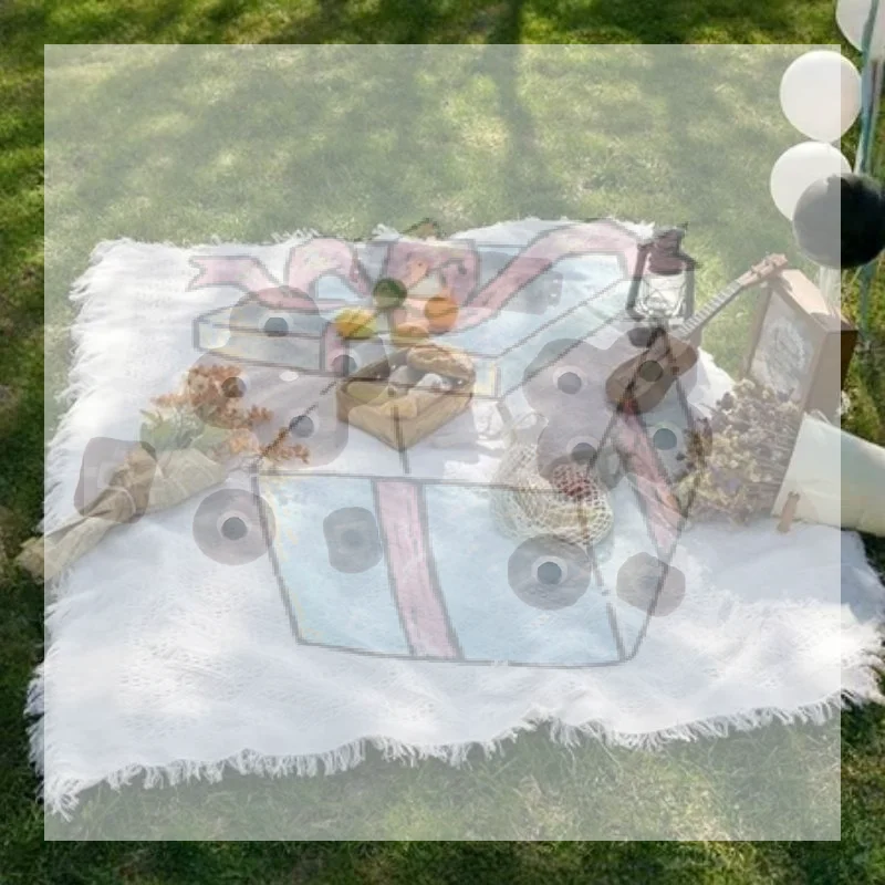 【CC】Picnic Blanket Camping Blanket Woven Sofa Cover Tablecloth Tapestry Outdoor Camping Dustproof Tablecloth Mat