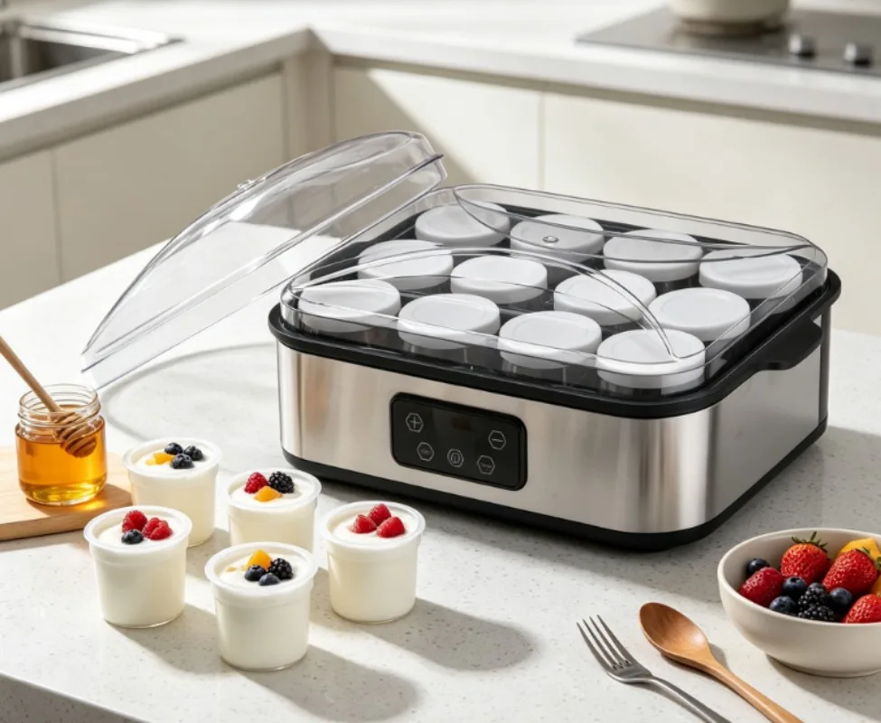 12 Cups Capacity Electric Yogurt Maker Multi‑Purpose Fermenting Appliance For Homemade Jam Pudding Ice Cream Home Kitchen Use