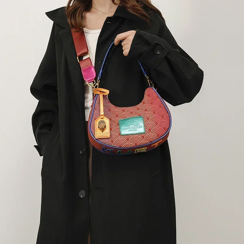 

Stylish Ladies Handbag, Genuine Leather Messenger Bag, Crossbody Convertible for Women, Elegant and Classic